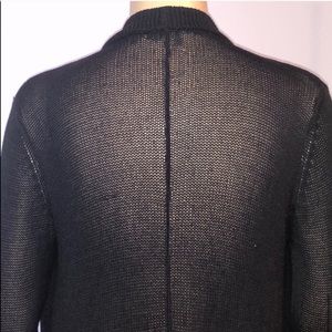 Vince Draped Knitted Cardigan, Black, Medium